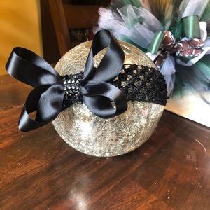 Bow rhinestone headband